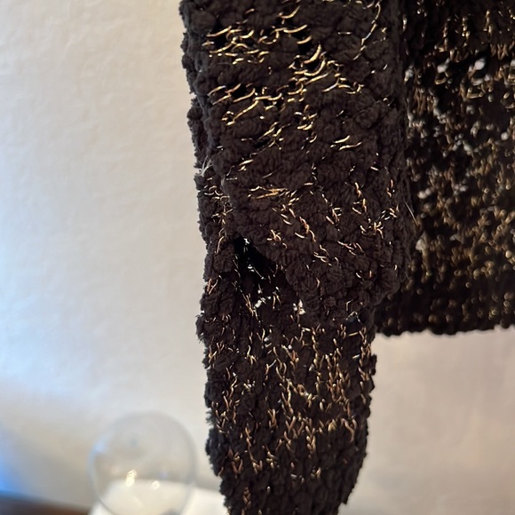 NWT RUNWAY PARIS Designer Sweater Crop Color Block Front - Picture 3 of 7